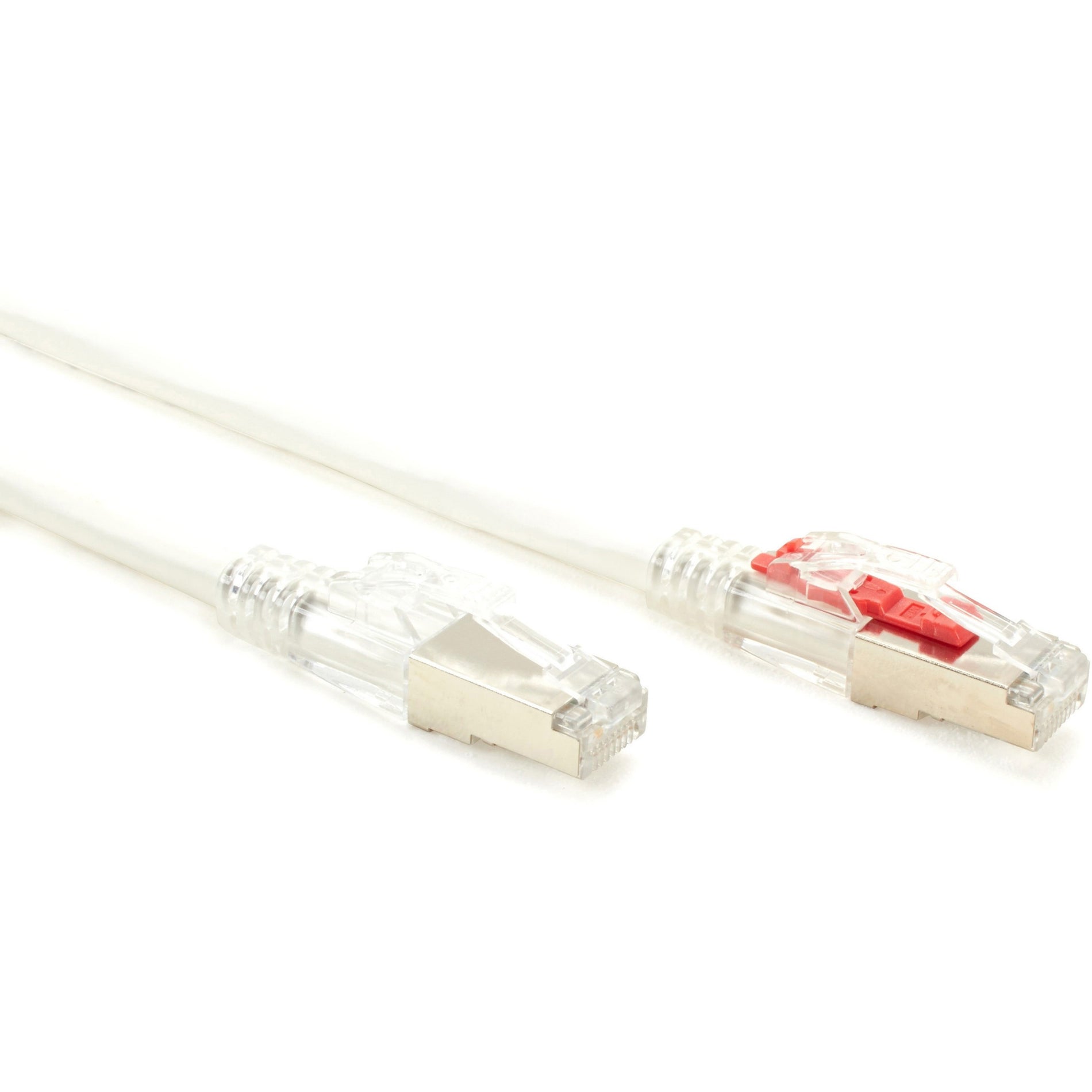 Black Box CAT6A 650-MHz Locking Snagless Patch Cable (C6APC80S-WH-03)