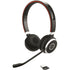 Jabra Evolve 65 UC Stereo wireless headset with boom microphone and USB adapter shown from side angle-alternate-image1