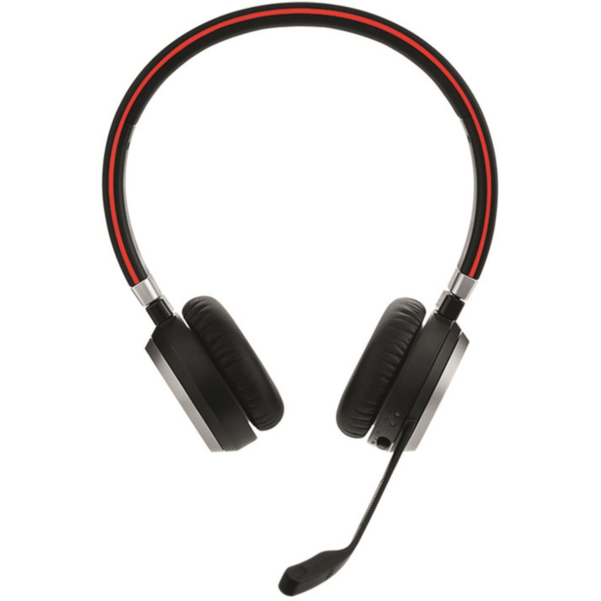 Close-up view of Jabra Evolve 65 UC Stereo headset showing premium build quality and design details-alternate-image3