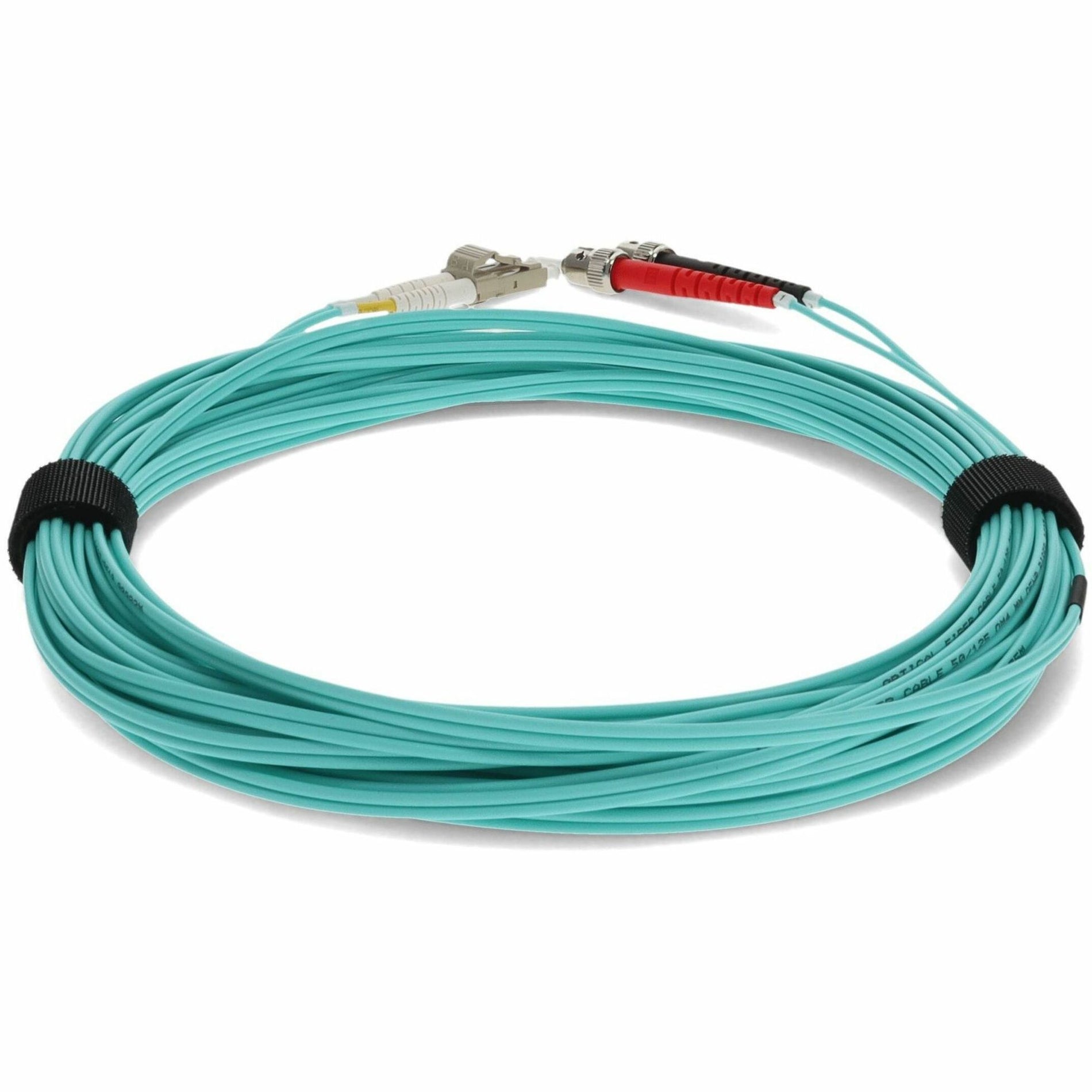 AddOn 10M LC/ST MMF FIBER LOMM 50/125 OM3 DUPLEX AQUA PATCH CABLE (ADD-ST-LC-10M5OM3)