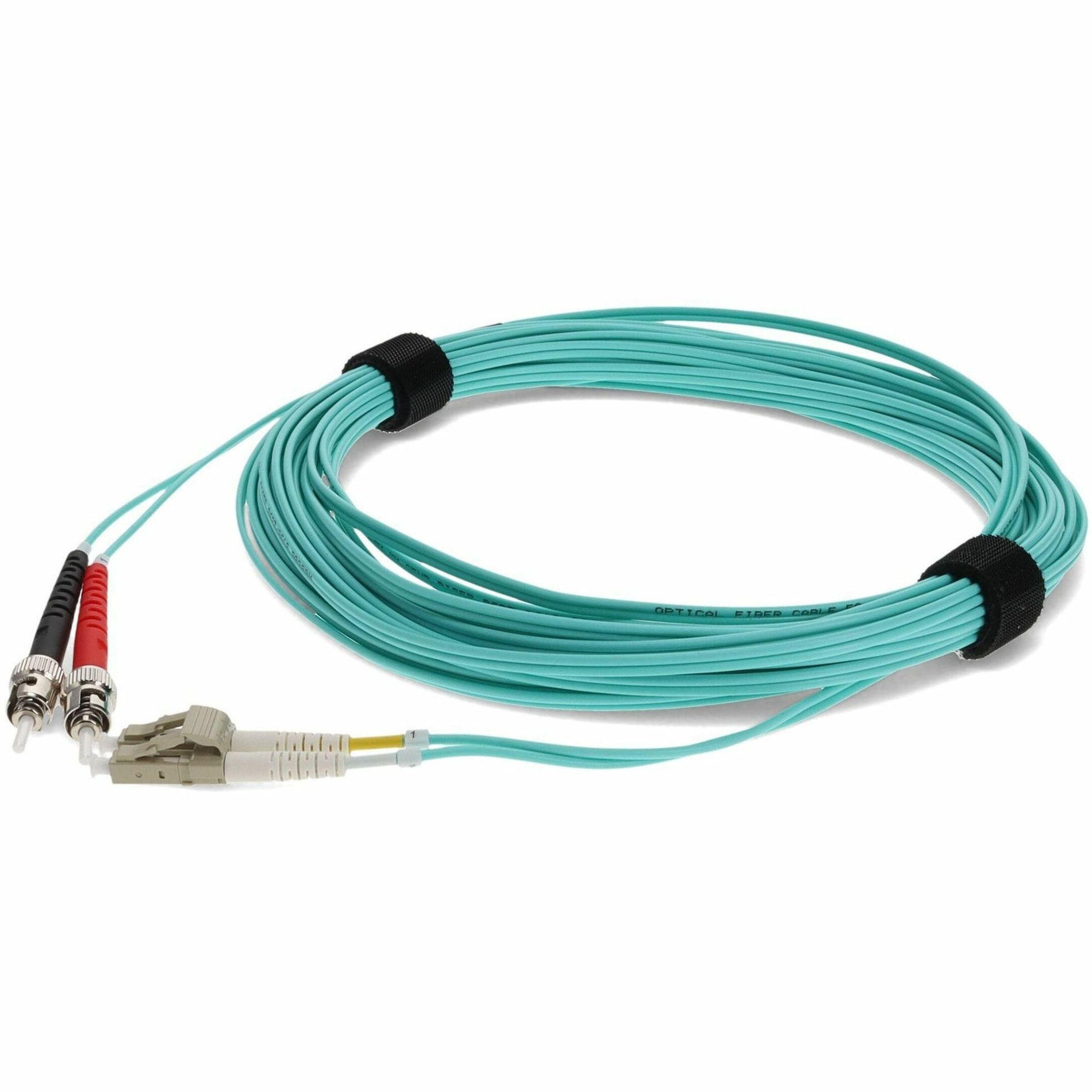 AddOn 10M LC/ST MMF FIBER LOMM 50/125 OM3 DUPLEX AQUA PATCH CABLE (ADD-ST-LC-10M5OM3)