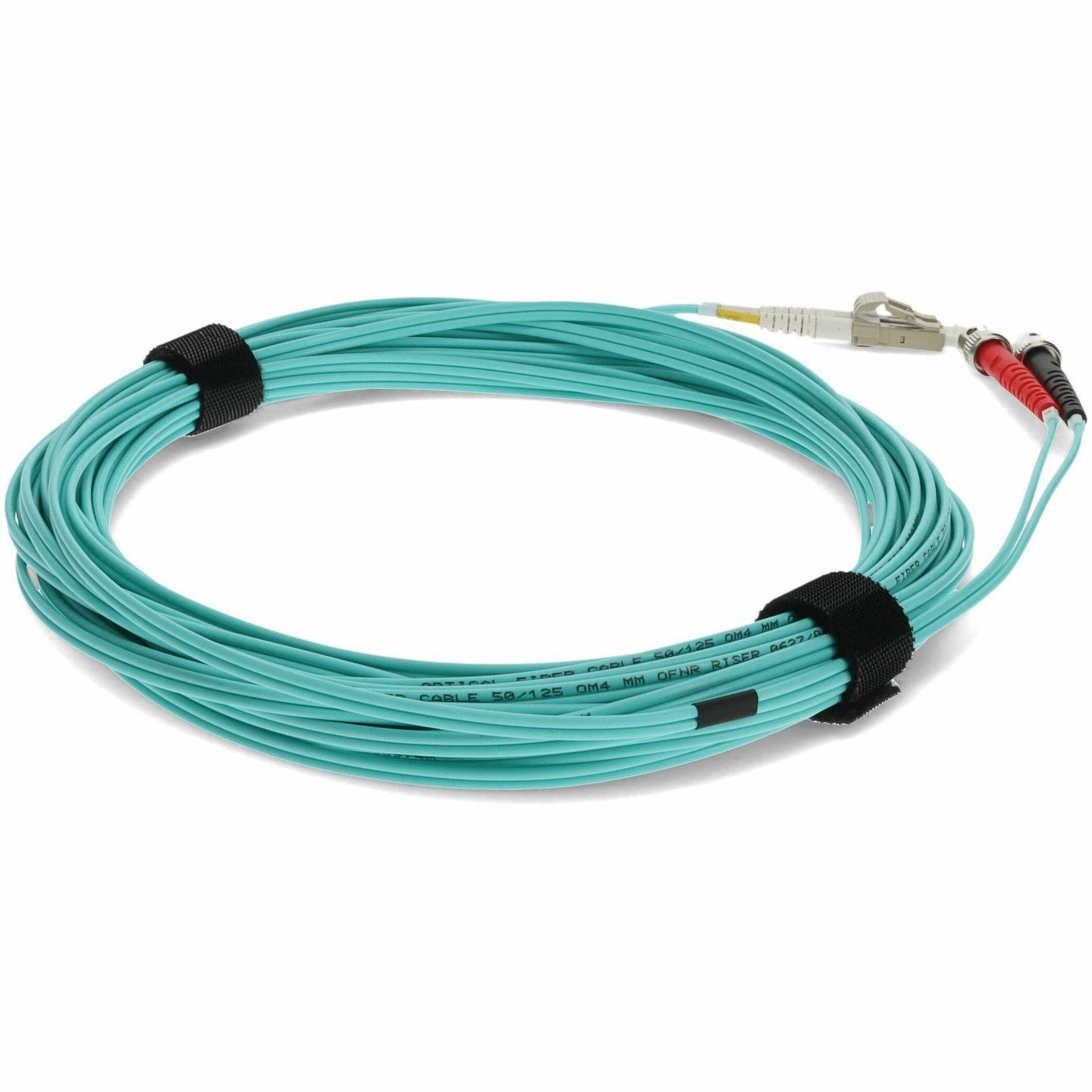 AddOn 10M LC/ST MMF FIBER LOMM 50/125 OM3 DUPLEX AQUA PATCH CABLE (ADD-ST-LC-10M5OM3)