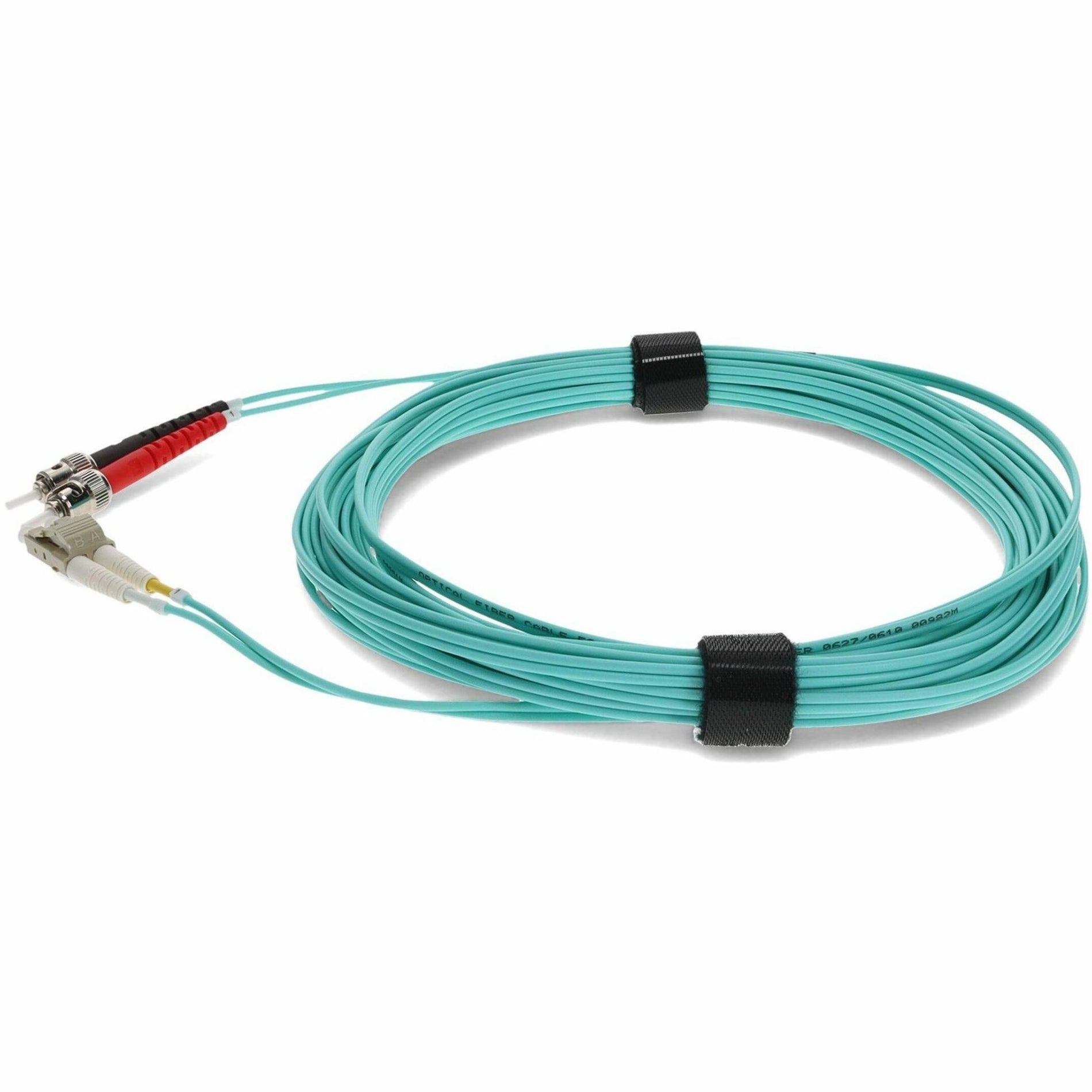 AddOn 10M LC/ST MMF FIBER LOMM 50/125 OM3 DUPLEX AQUA PATCH CABLE (ADD-ST-LC-10M5OM3)