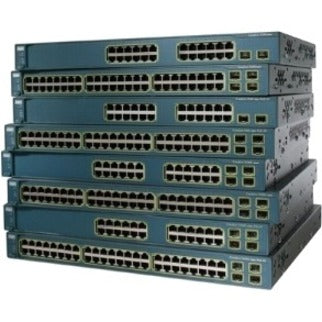 Cisco Catalyst 3560 Pre-owned Ethernet Switch, 48-Port Fast Ethernet 10/100Base-TX, Network Switch with RJ-45 Ports, Twisted Pair Support - WS-C3560G-48PS-S (1 Year Warranty)