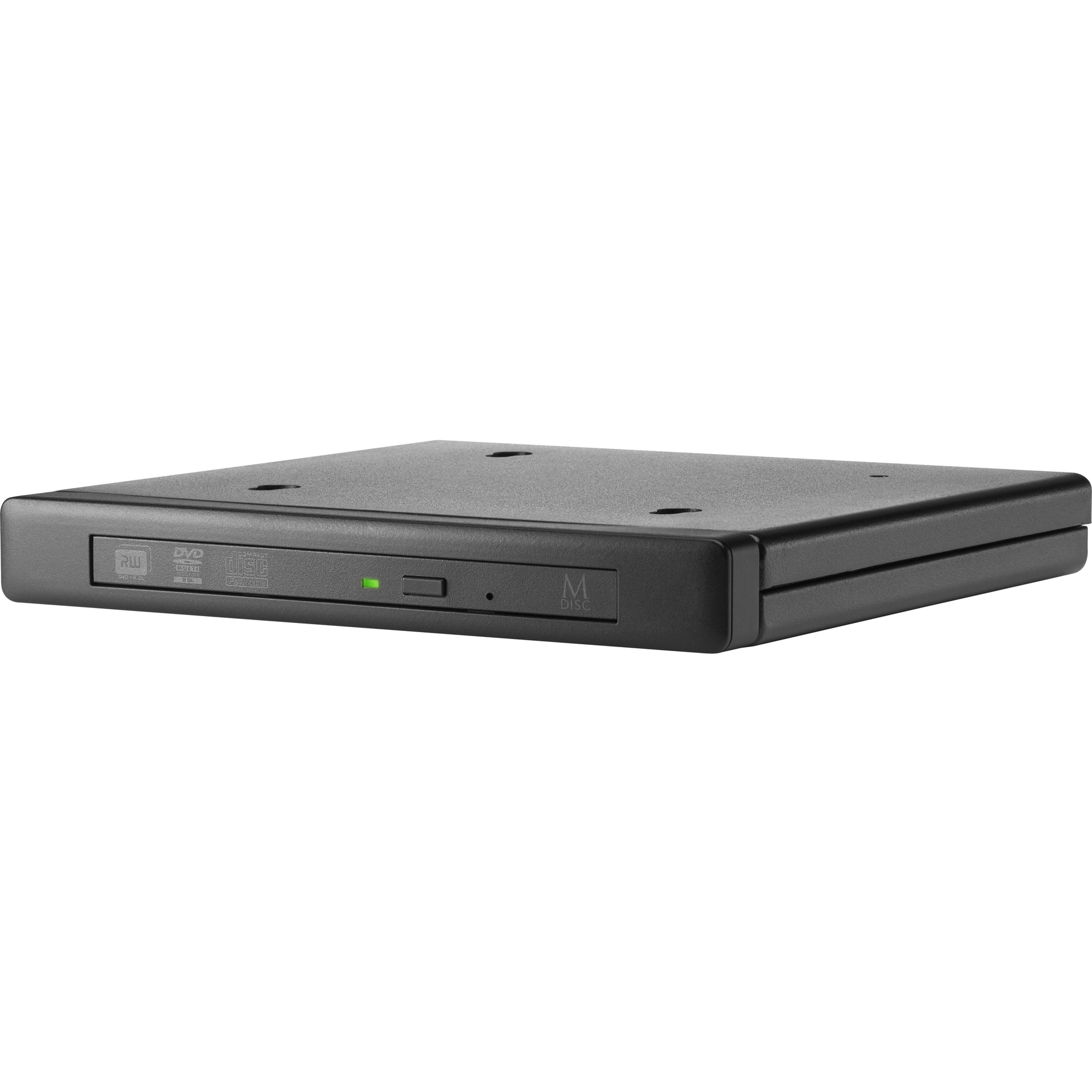 HP Desktop Mini DVD Super Multi-Writer ODD Module in jack black color showing front view with disc slot and LED indicator-alternate-image1