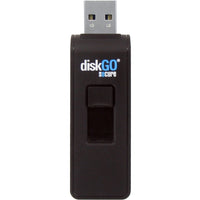 EDGE DiskGo Secure Pro USB 3.0 flash drive with black sliding mechanism and silver USB connector-alternate-image1