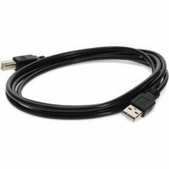 AddOn USB 2.0 Data Transfer Extension Cable, 6ft Black, Type A Male to Type B Male, Compatible with PC, Printer, Scanner, Hub - Q6264A-AO (3 Year Warranty)