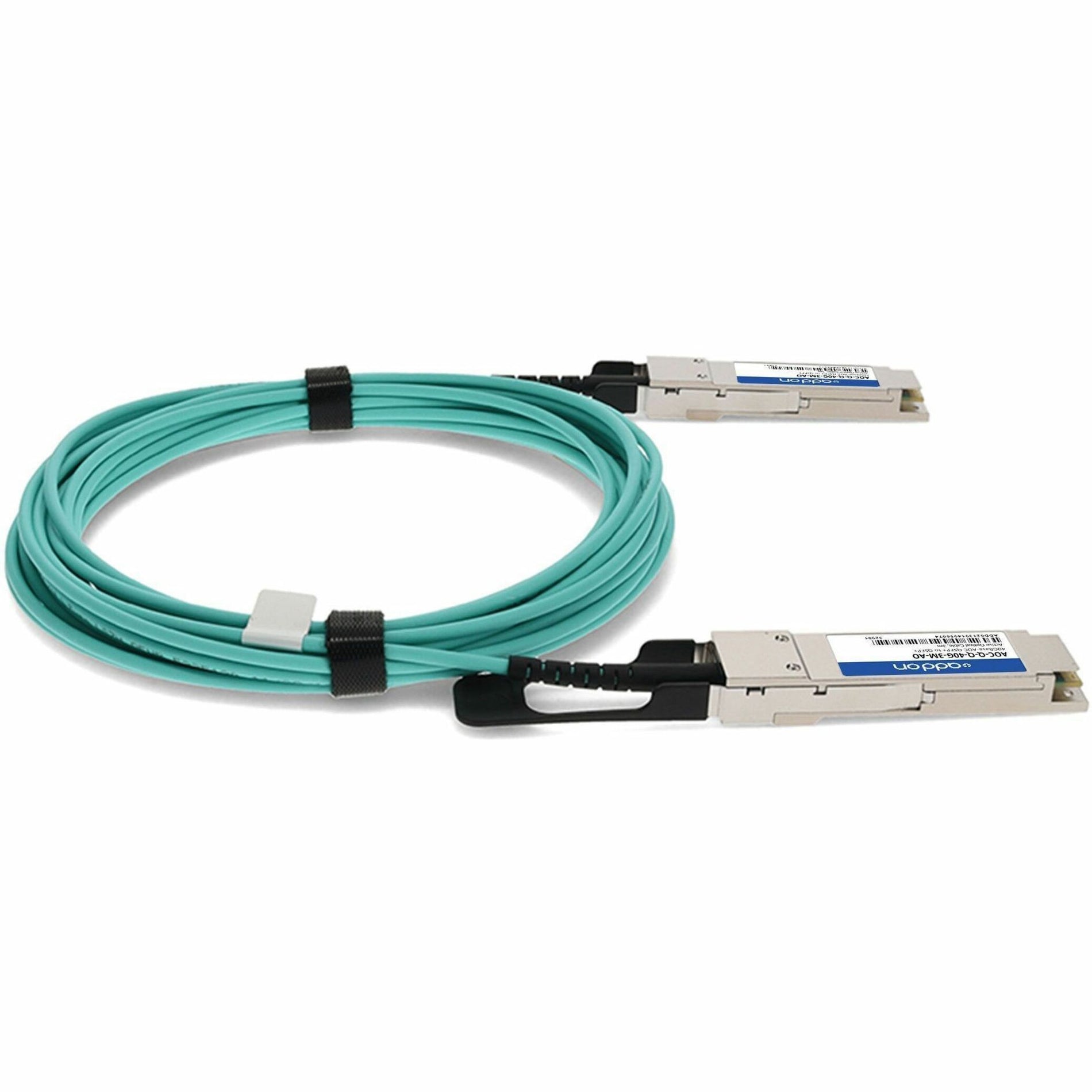 Side profile of 40G QSFP+ cable showing integration features-alternate-image6