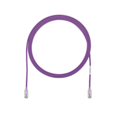 Panduit Cat.6 UTP violet patch cable with RJ-45 connectors featuring a coiled presentation-alternate-image1