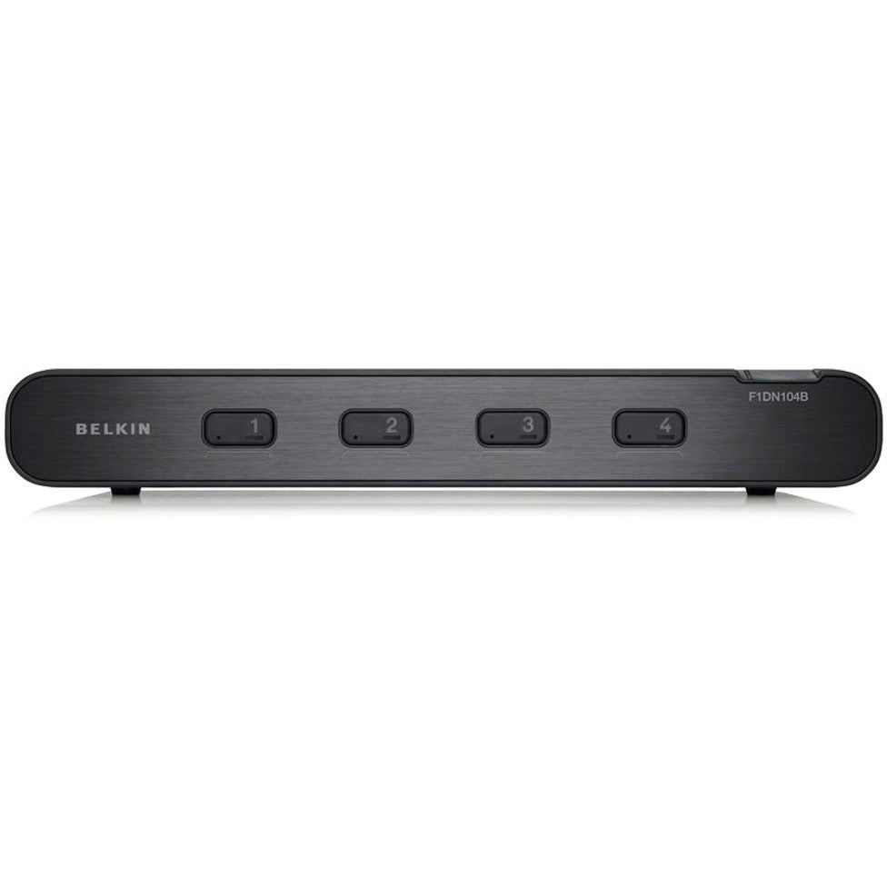 Linksys F1DN104B-3 - Advanced Secure DVI-I KVM Switch; 4-Port, PP3.0