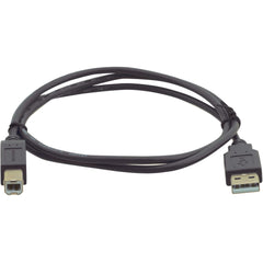 Kramer USB 2.0 Data Transfer Cable, Type A Male to Type B Male, 480Mbps, EMI/RFI Protection, Molded Strain Relief, Computer/Printer Compatible, 6ft Gray - 96-0215006 (1 Year Warranty)