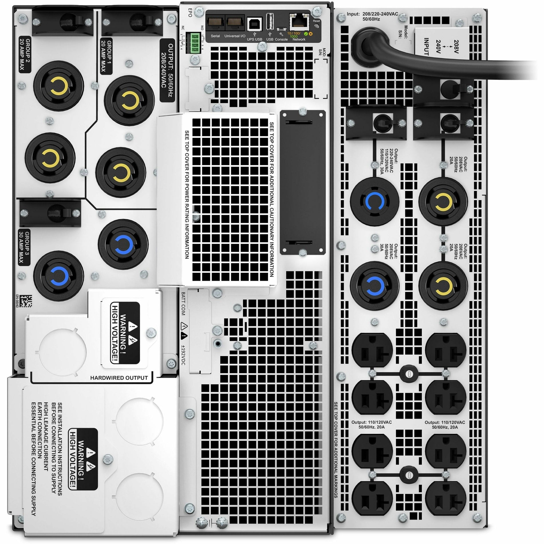 APC سمارت-يو بي إس SRT 8000VA مع محول تخفيض من 208/240 فولت إلى 120 فولت (SRT8KXLT-5KTF)