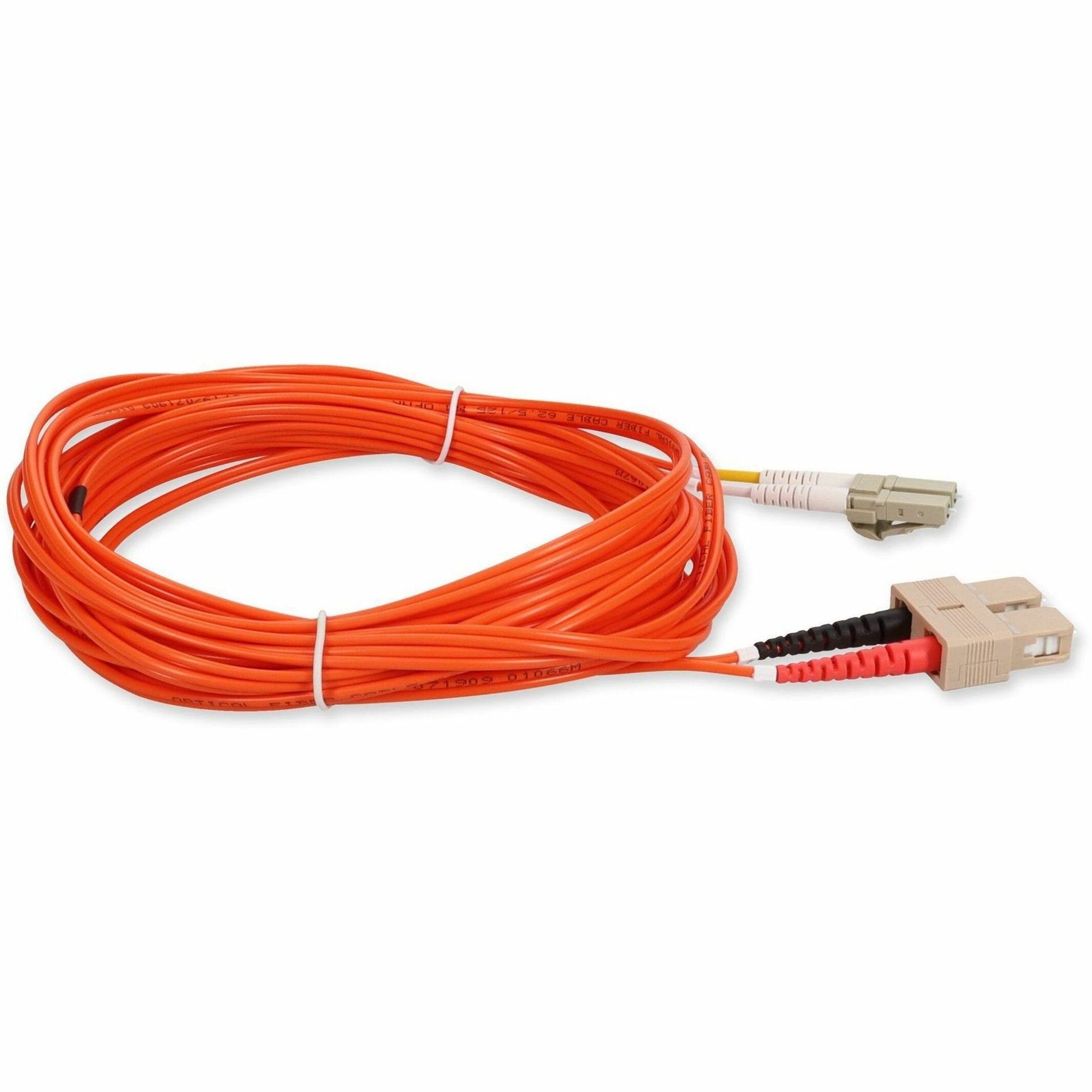 Detailed view of orange fiber optic cable connectors and construction-alternate-image6