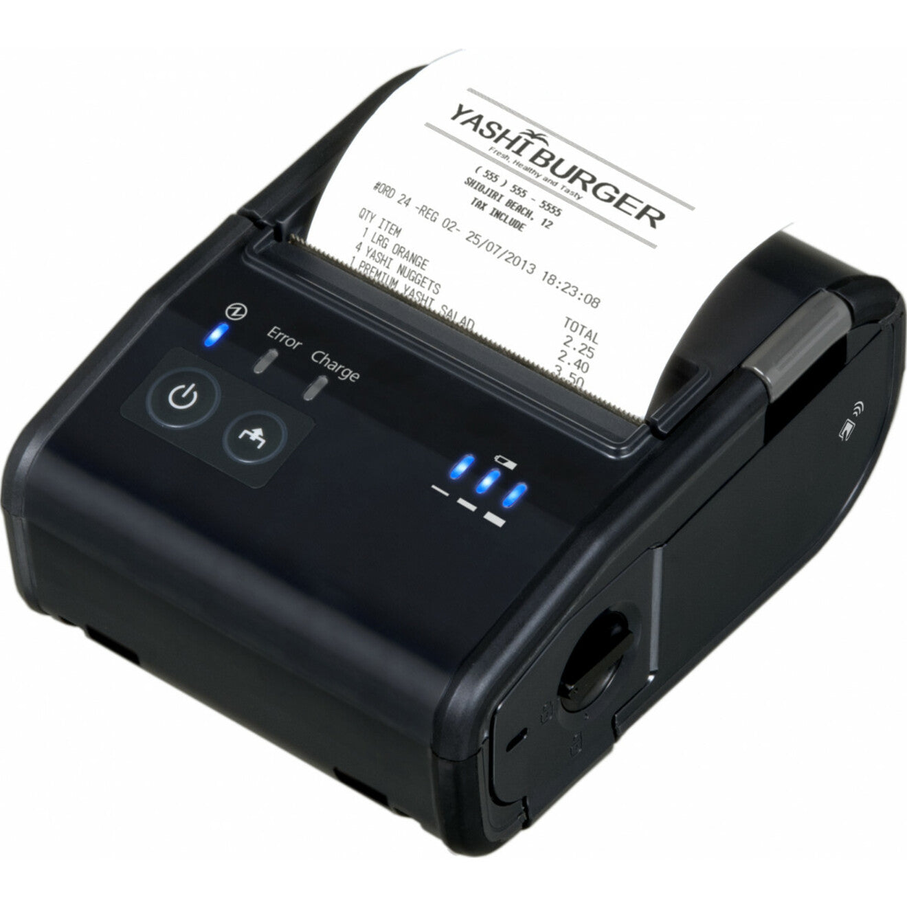 Epson TM-P80 printer shown printing a clear, detailed receipt-alternate-image5