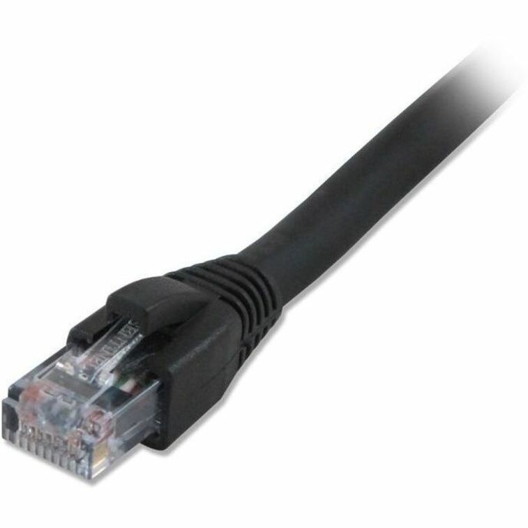 Close-up view of Cat6 shielded cable's RJ-45 connector with snagless boot and transparent connector head-alternate-image1