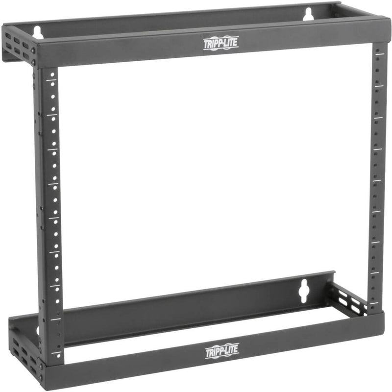 Tripp Lite SmartRack 8U wall-mount open frame rack shown in horizontal orientation with standard 19-inch mounting rails