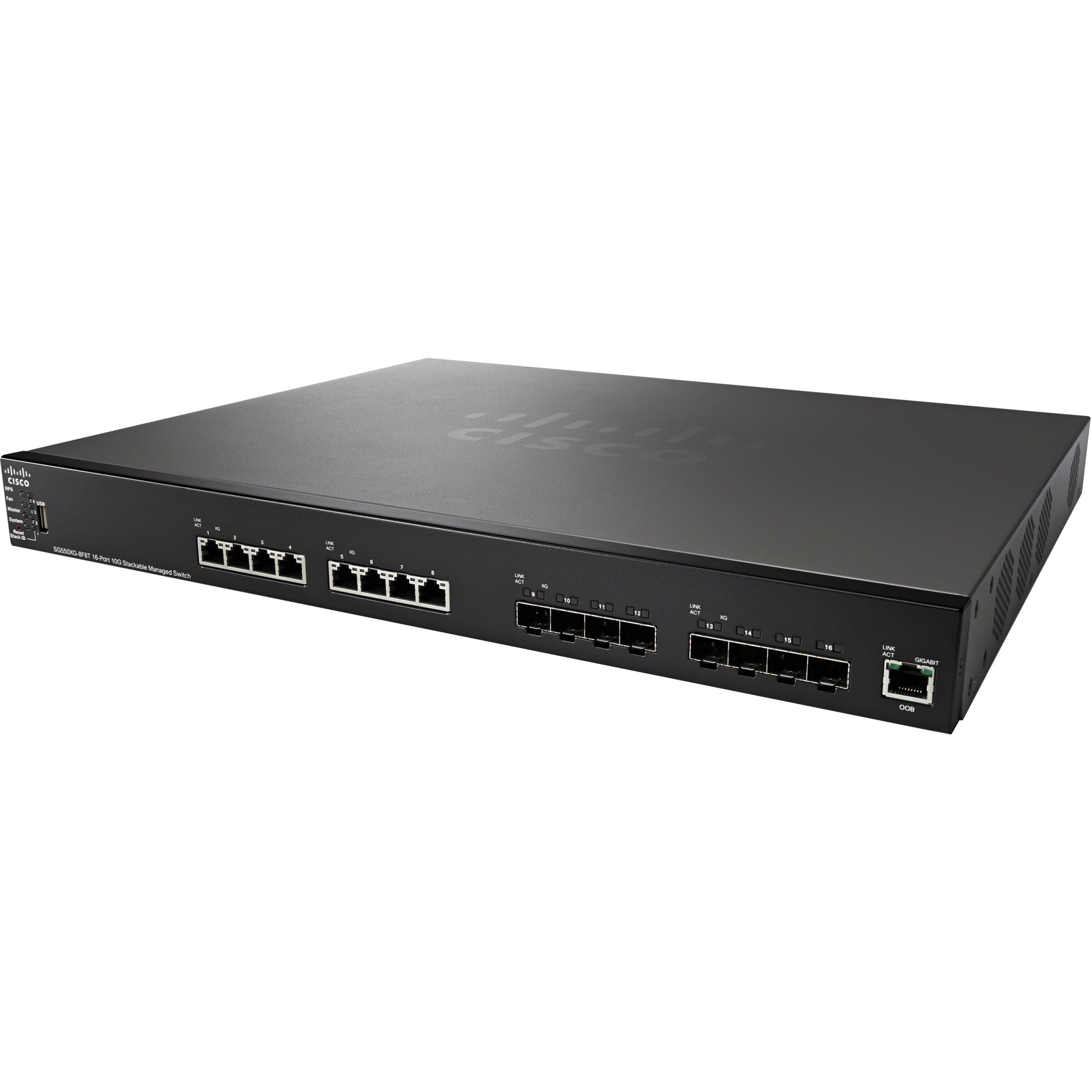 Cisco SG550XG-8F8T 16-Port 10G Stackable Managed Switch (SG550XG-8F8T-K9-NA)