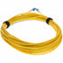 Top view of yellow fiber optic patch cable with dual LC connectors-alternate-image4