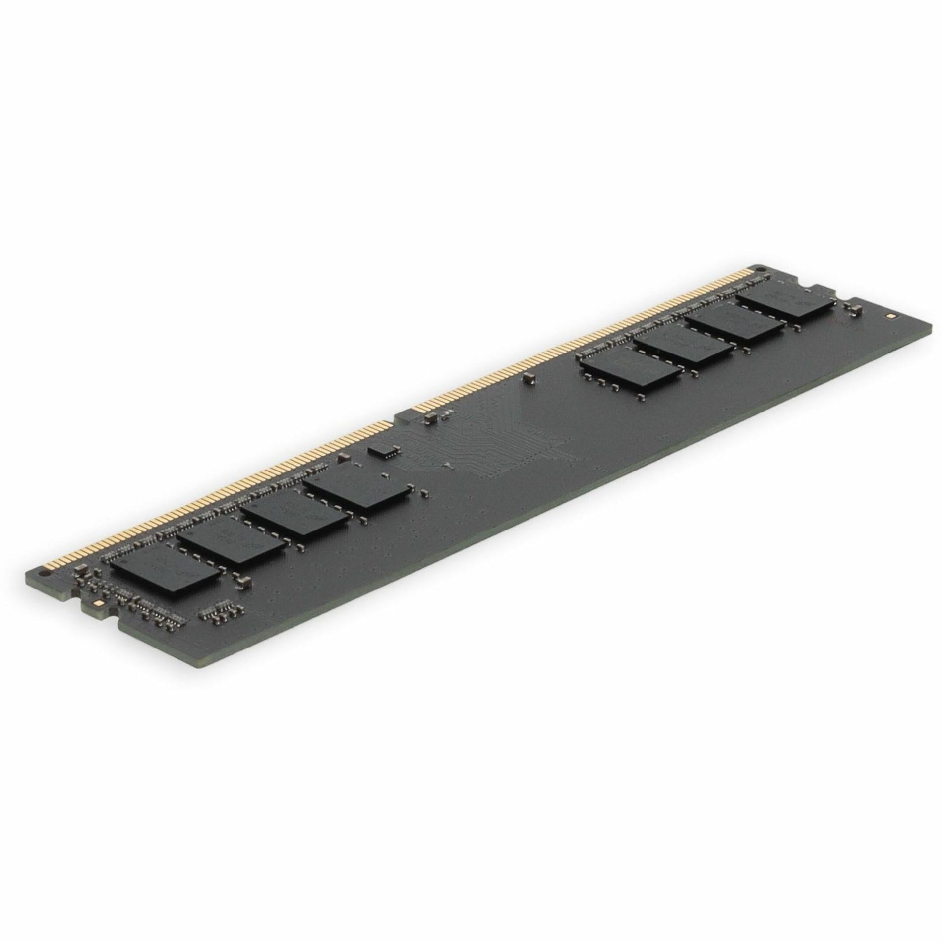 Side view of AddOn 8GB DDR4 SDRAM memory module showing memory chips and gold connectors-alternate-image1