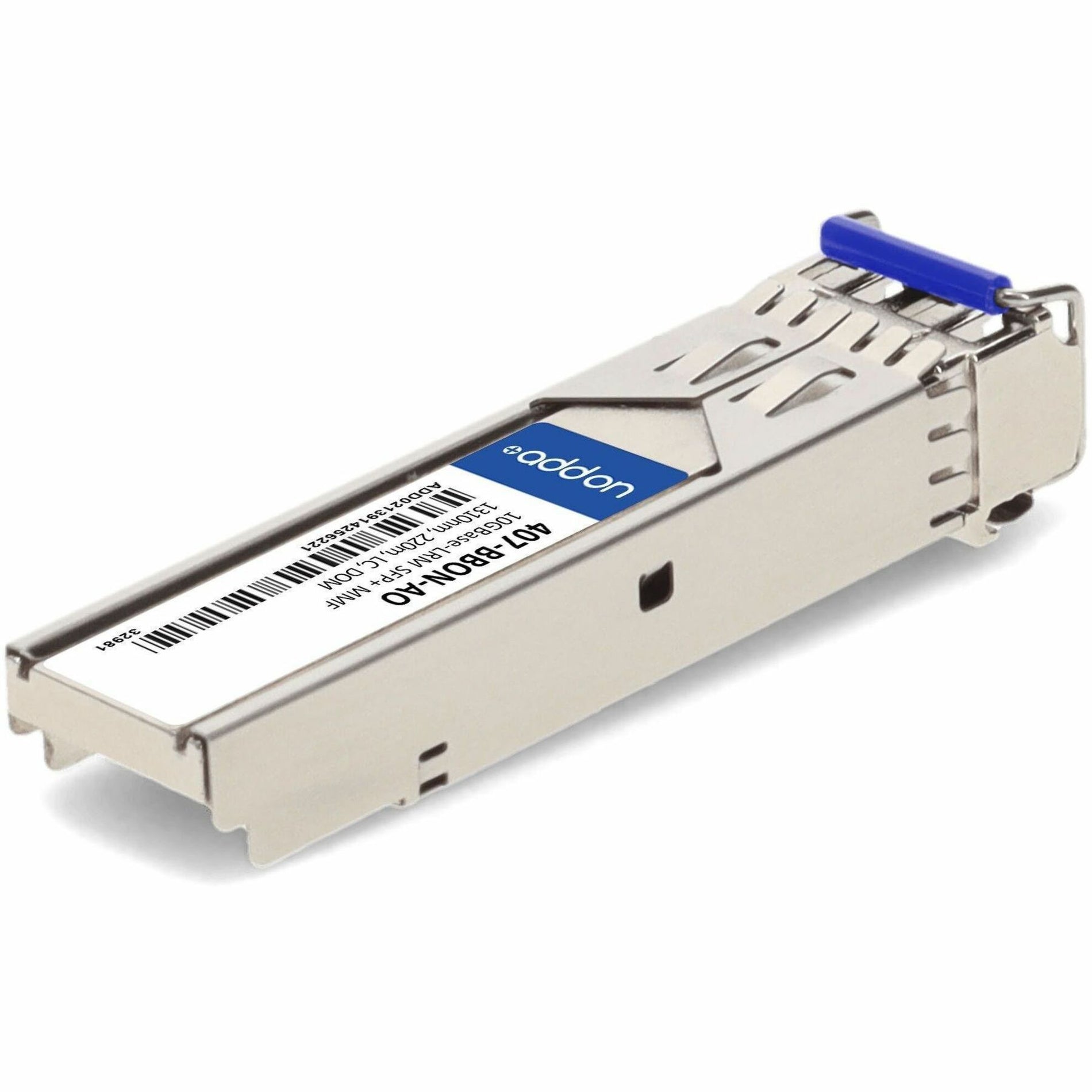 Angled view showing LC connector interface of SFP+ module-alternate-image5