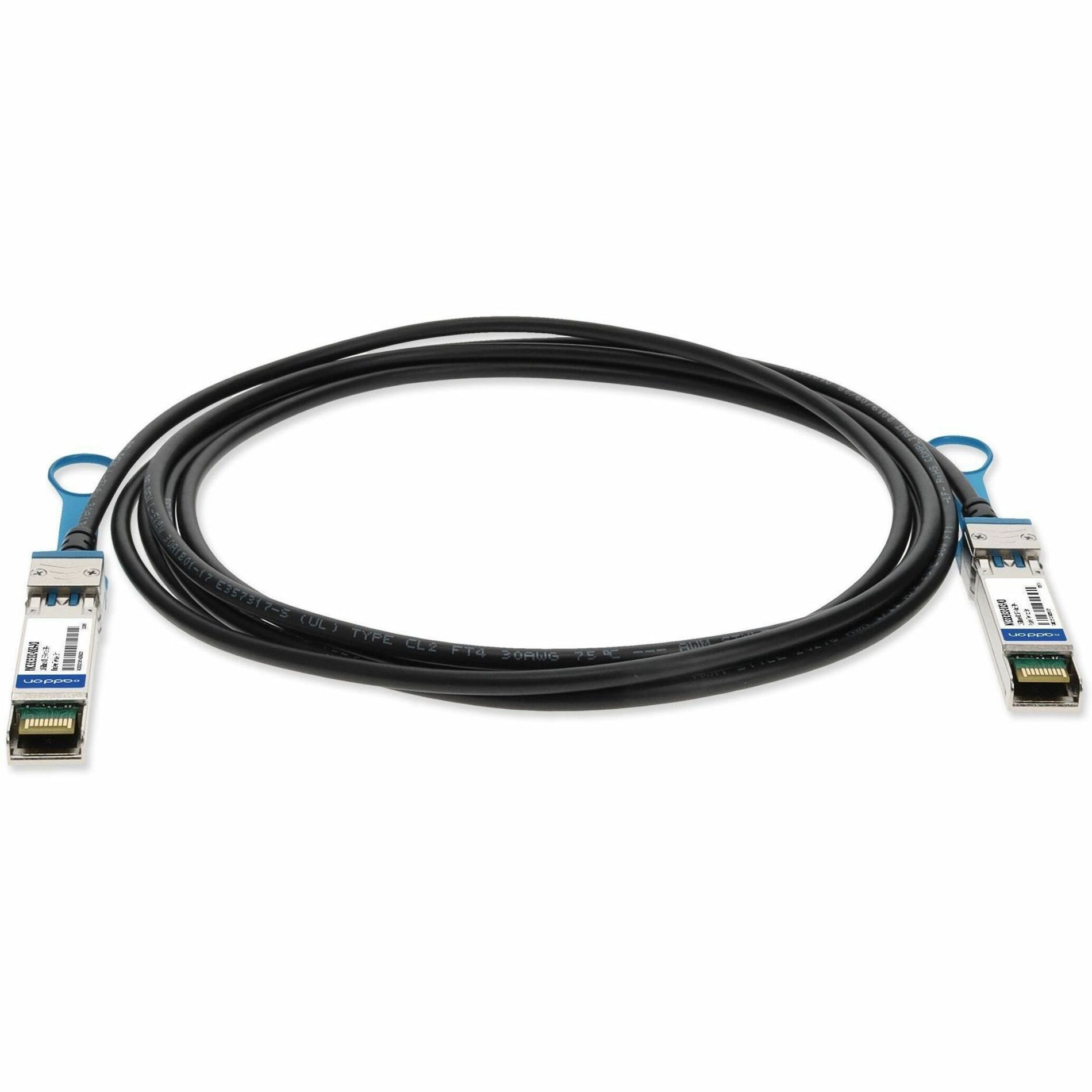 Full-length view of SFP+ cable highlighting enterprise-grade features-alternate-image8