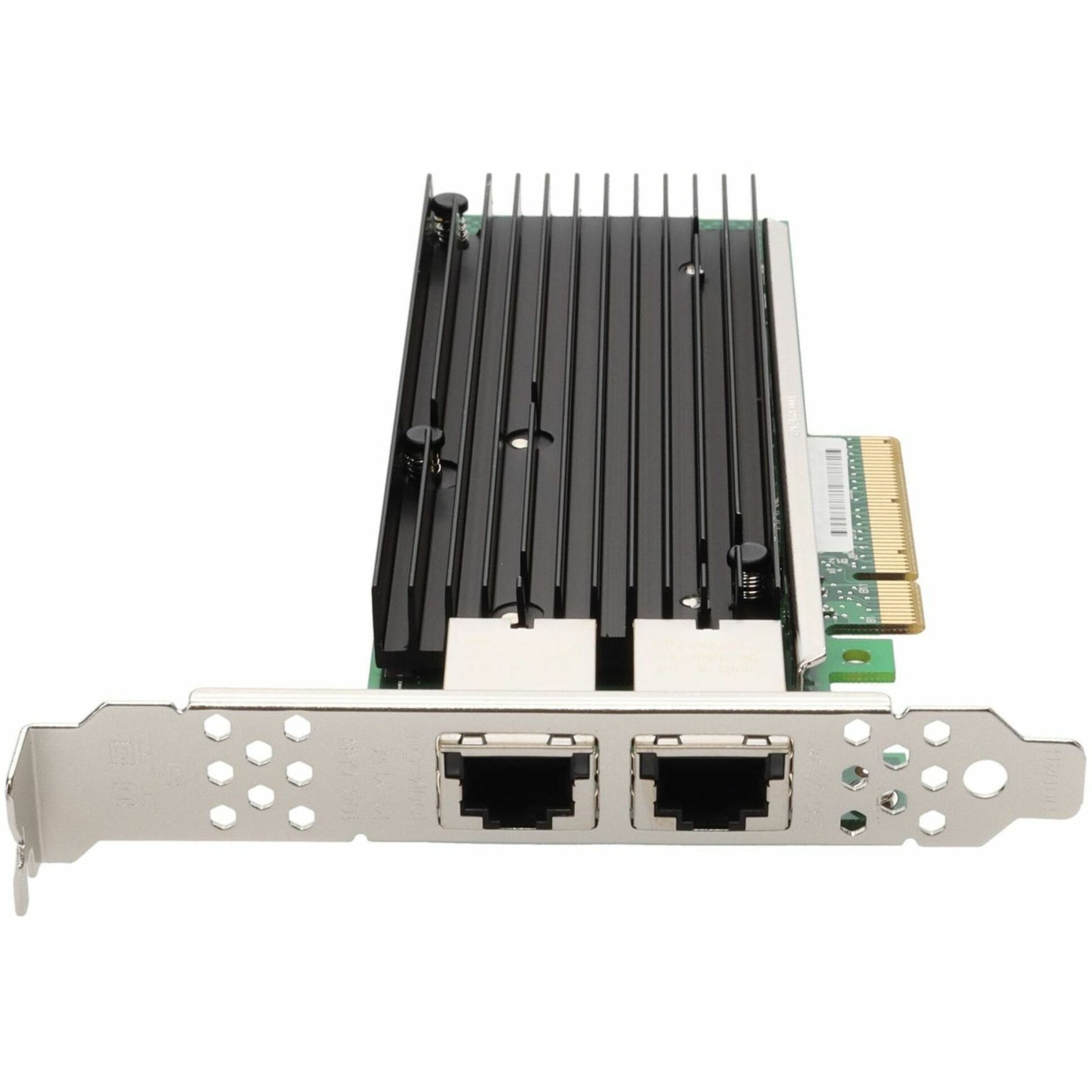 Front-facing view of AddOn SFN5161T dual RJ-45 ports-alternate-image8