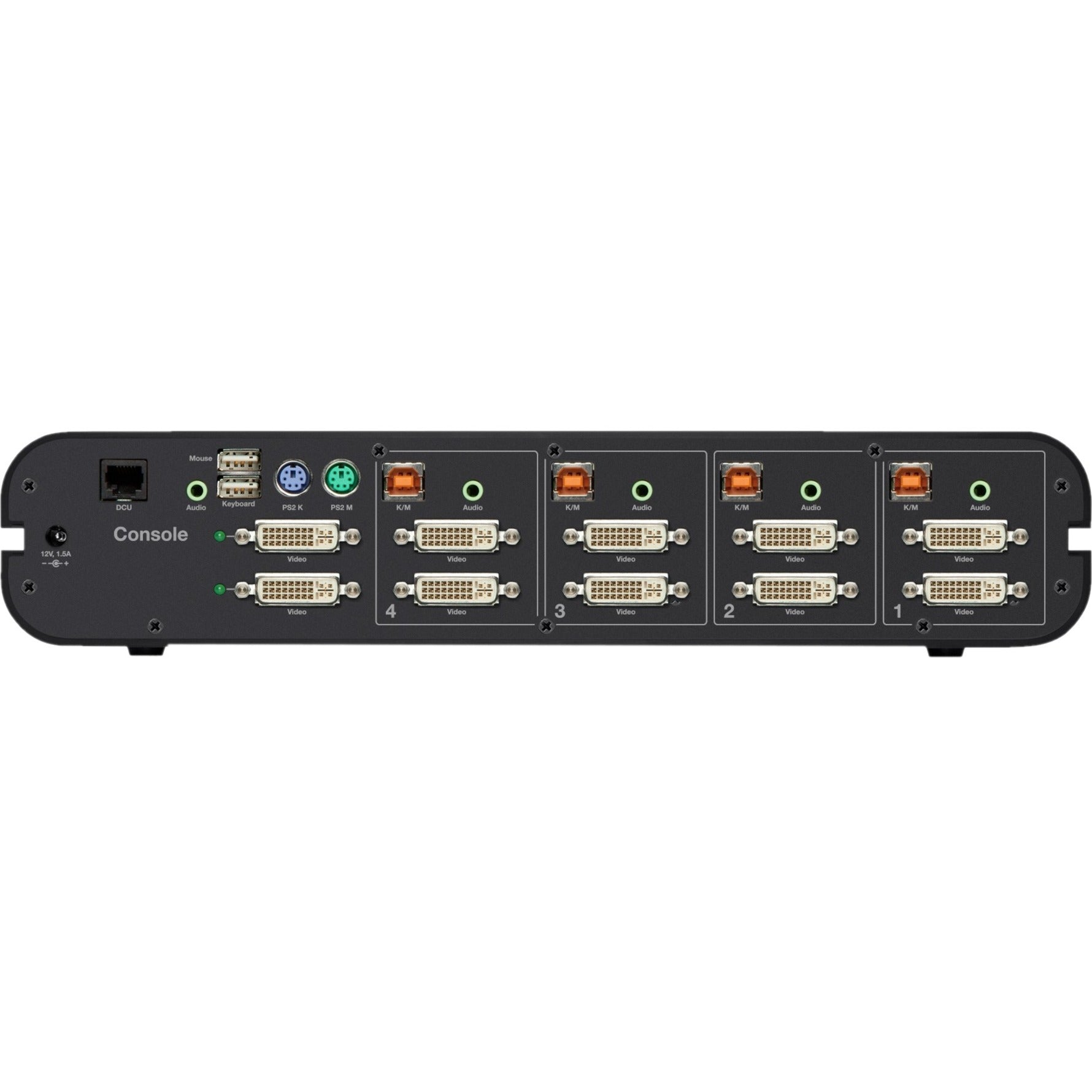 Belkin Advanced Secure Dual-Head DVI-I KVM Switch; 4-Port (F1DN104E-3)