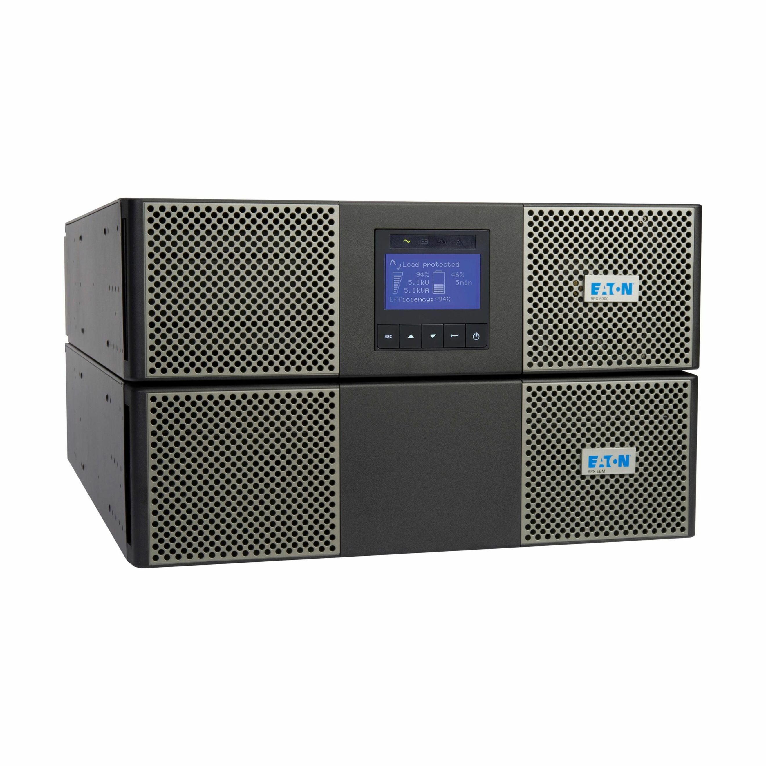 Eaton 9PX 3000VA Double Conversion Online UPS, Rack/Tower, Hot Swappable, True Sine Wave, Network-M3 Card, 6U, 3000W, Multiple Outlets, Energy Star - 9PX3K3UNP1 (3 Year Warranty)