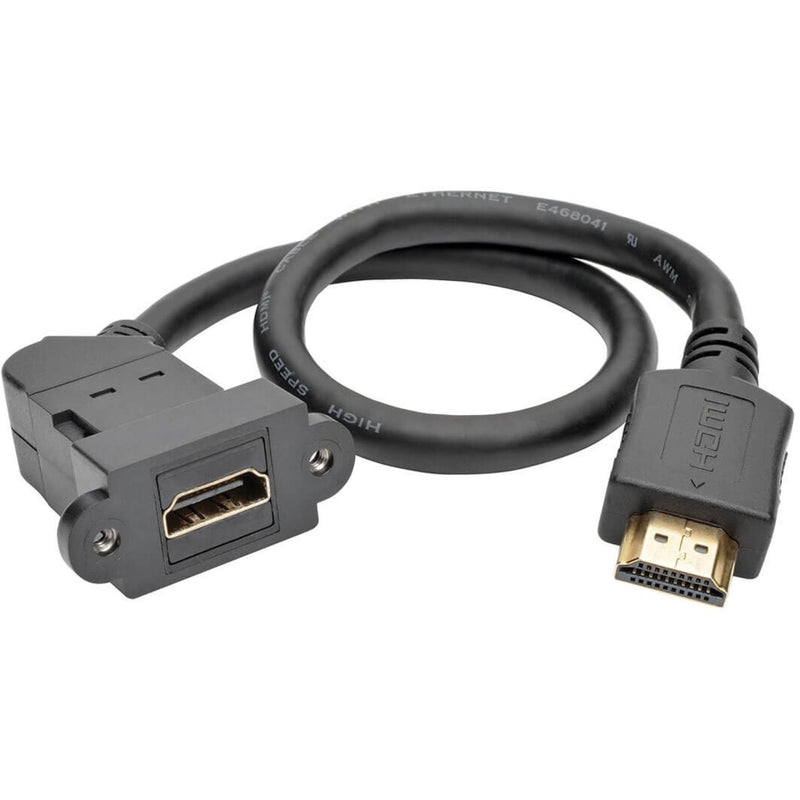 Side view of HDMI extension cable showing flexible design