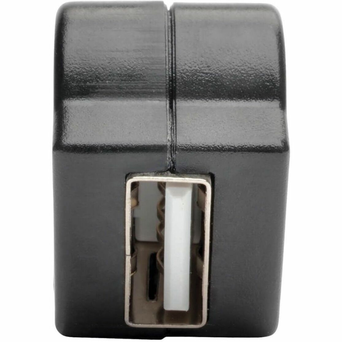 Front view of black USB coupler showing professional finish and USB-A port-alternate-image6