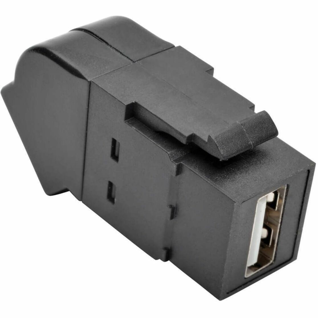 Close-up view of black USB coupler showing compact design and USB-A port-alternate-image4