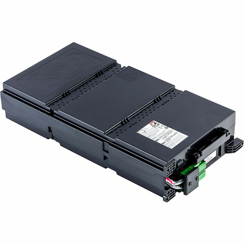 APC RBC141 replacement battery cartridge showing hot-swap module design with front access panel