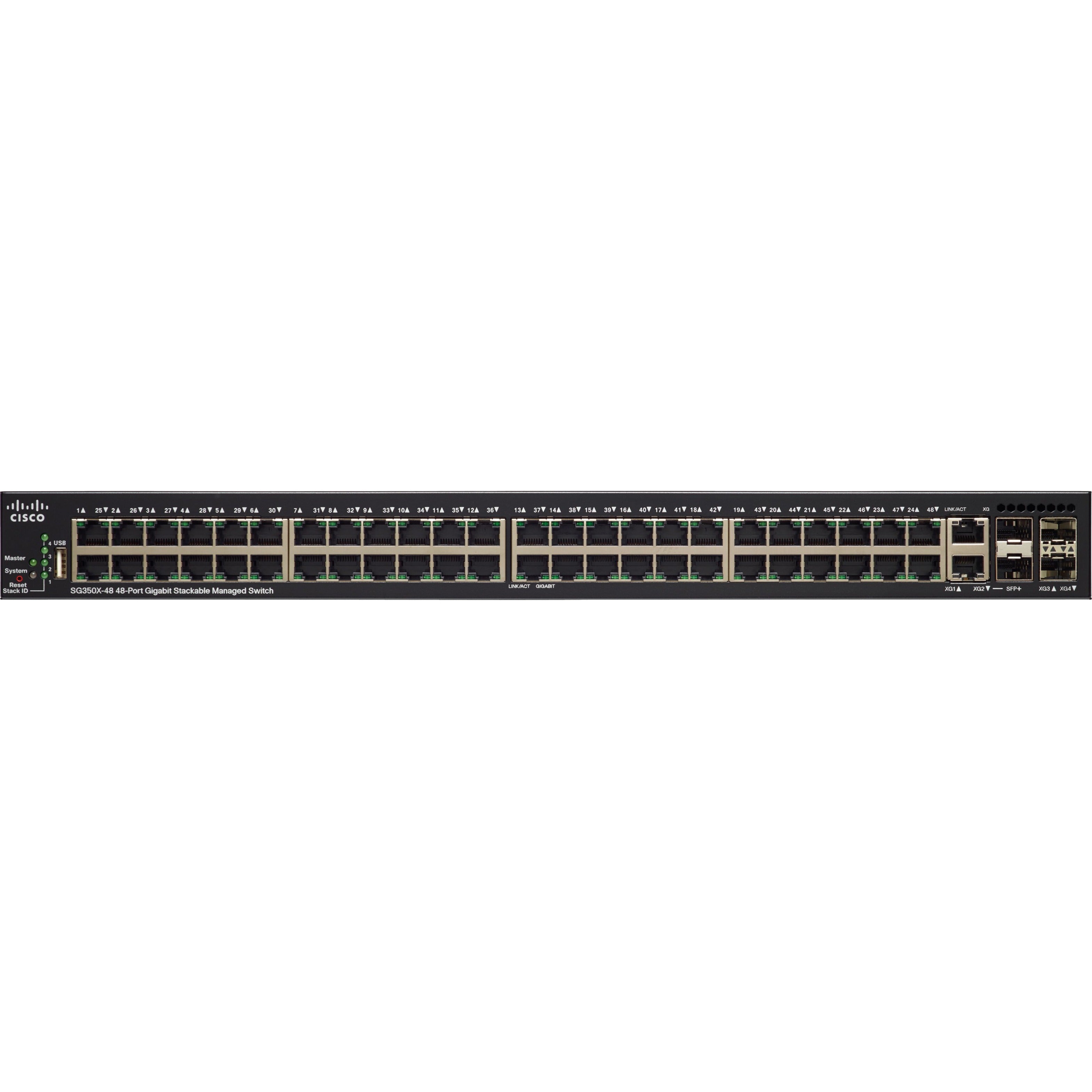 Cisco SG350X-48MP 48-Port Gigabit POE Stackable Switch (SG350X-48MP-K9-NA) Cisco SG350X-48MP 48-Port Gigabit POE Stapelbarer Switch (SG350X-48MP-K9-NA)