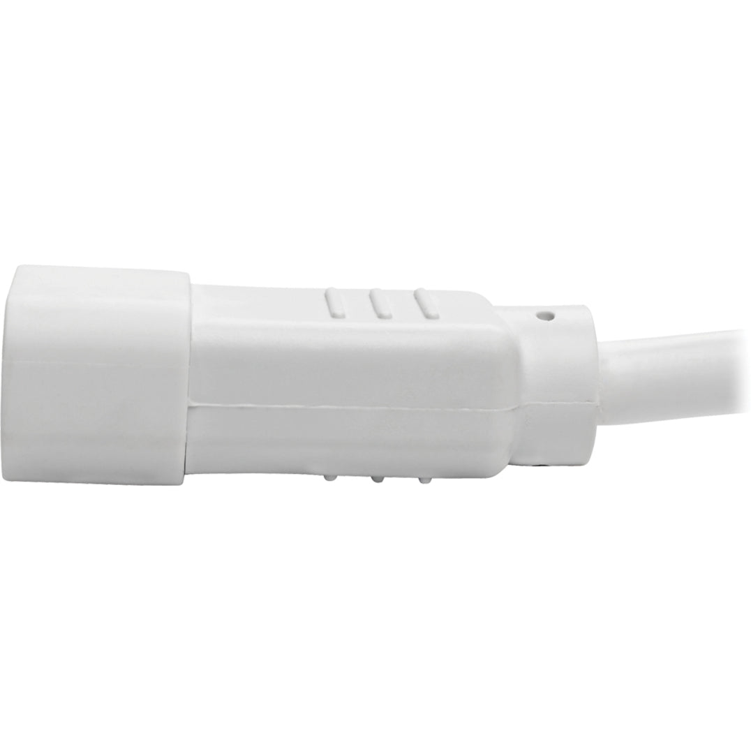 Tripp Lite 由 Eaton 生产重型电源延长线，15 安培，14 AWG（IEC-320-C14 至 IEC-320-C13），白色（P005-003-AWH）