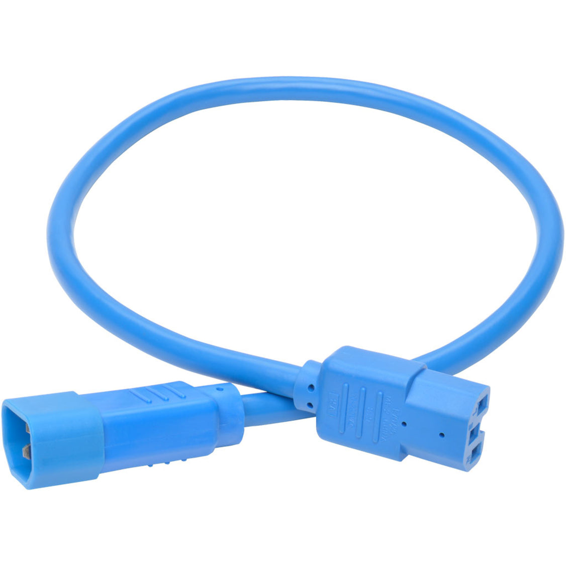 Tripp Lite by Eaton Heavy-Duty Computer Power Cord, 15A, 14 AWG (IEC-320-C14 to IEC-320-C15), Blue (P018-002-ABL)