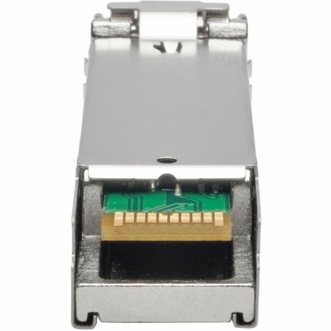 Internal circuit board view of N286-01GSX-MLC SFP transceiver showing diagnostic components-alternate-image2