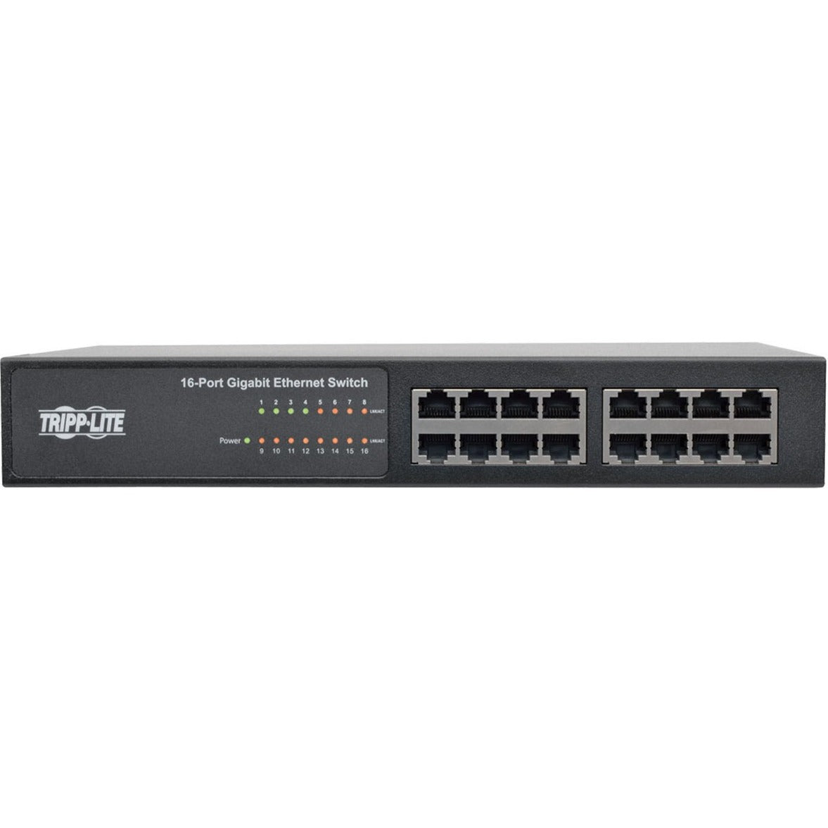 Tripp Lite bởi Eaton 16-Portal Gigabit Ethernet Switch Rackmount Không quản lý Kim loại 1U (NG16)