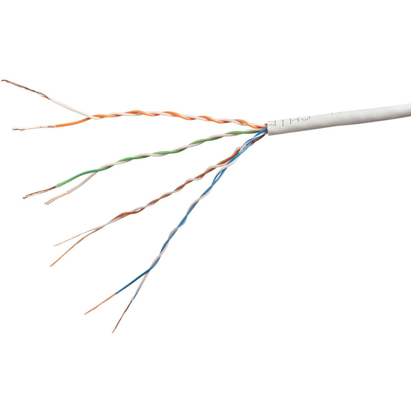 Internal wire configuration of SlimRun Cat6 cable showing twisted pair arrangement and color coding