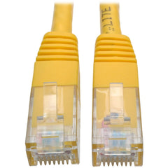 Tripp Lite by Eaton Cat6 Gigabit Network Cable, RJ45 M/M Molded Patch Cable, 2ft Yellow, 1Gbps Data Transfer, Gold-Plated Connectors, Strain Relief, Connects Computers/Printers/Modems - N200-002-YW (Lifetime Warranty)