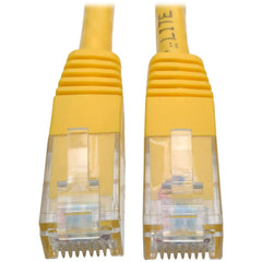 Tripp Lite by Eaton Cat6 Gigabit Network Cable, 25ft Yellow Molded Patch Cable, RJ45 M/M, Gold-Plated, 1Gbps, Strain Relief, for Modem/Router/Computer/Network Devices - N200-025-YW (Lifetime Warranty)