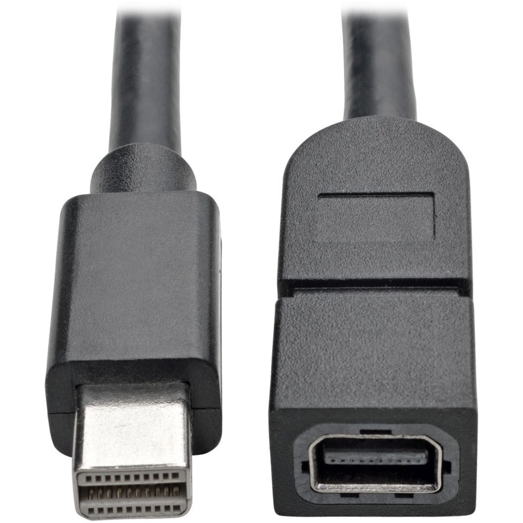 Close-up view of Mini DisplayPort male and female connectors showing gold-plated contacts and nickel-plated housing-alternate-image1