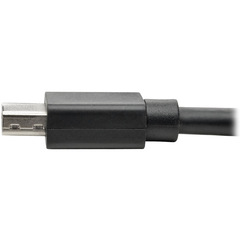 Side profile of Mini DisplayPort male connector showing construction details