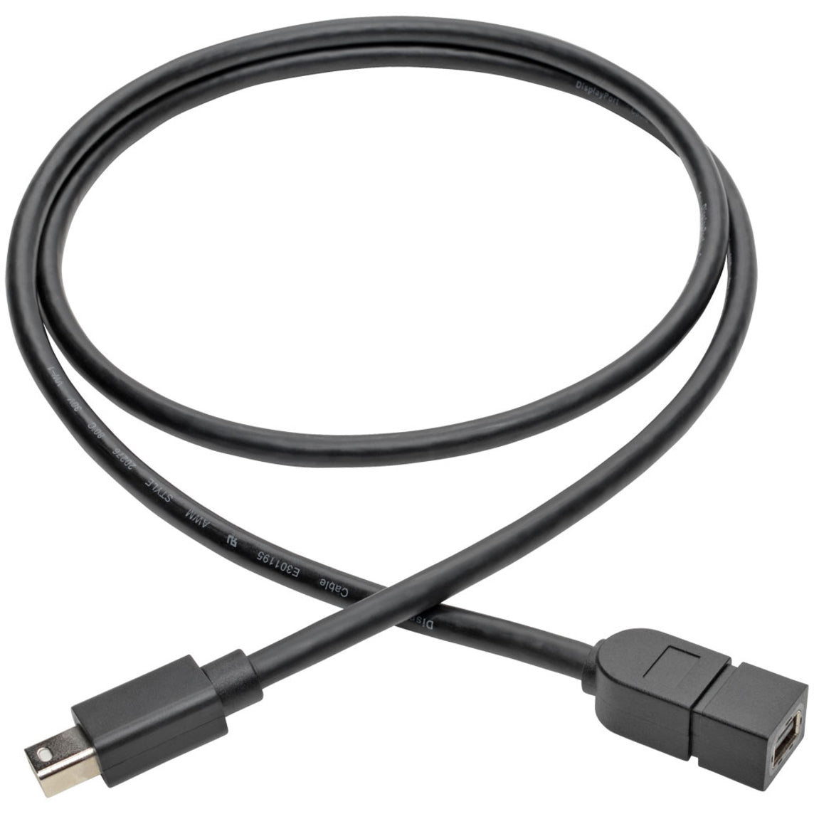 Full view of 3-foot Mini DisplayPort extension cable with both connectors visible-alternate-image2