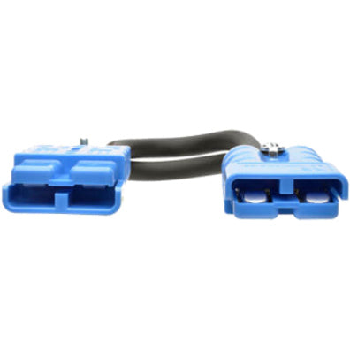 Full length view of Tripp Lite BPEXT481 extension cable showing both blue 175A DC connectors-alternate-image4