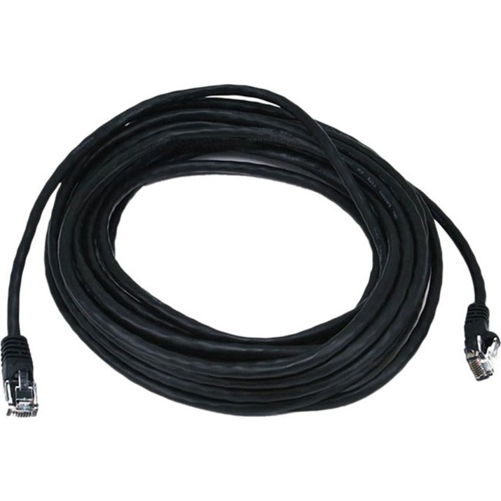 25-foot black Cat5e ethernet cable coiled showing full length and RJ-45 connectors-alternate-image1