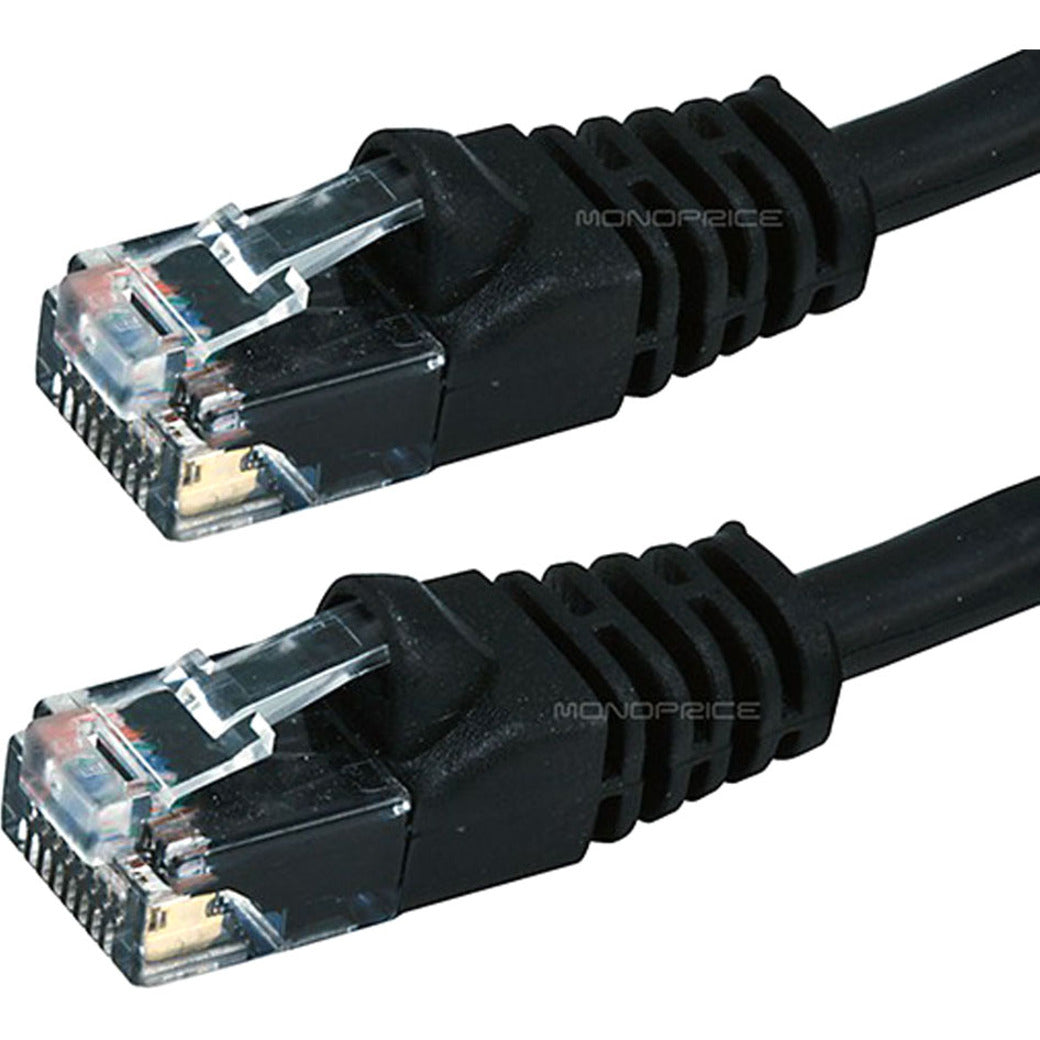 모노프라이스 CAT5E 24AWG UTP 이더넷 네트워크 패치 케이블_ 25FT 검정 (2151)