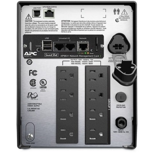 APC Smart-UPS 1500VA LCD 120V with Network Card (SMT1500NC)