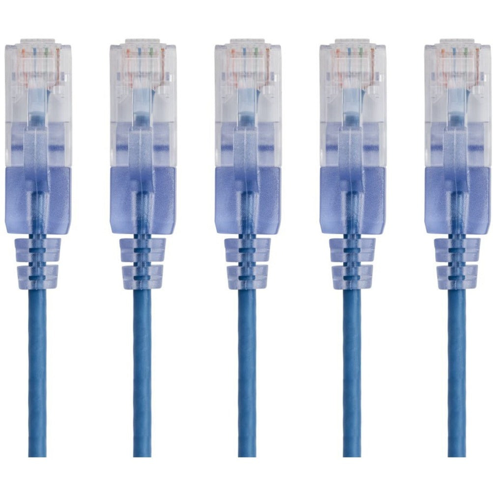 Monoprice SLIM CAT6A PATCH CABLE,5-PACK_ 1FT BLUE (15126)