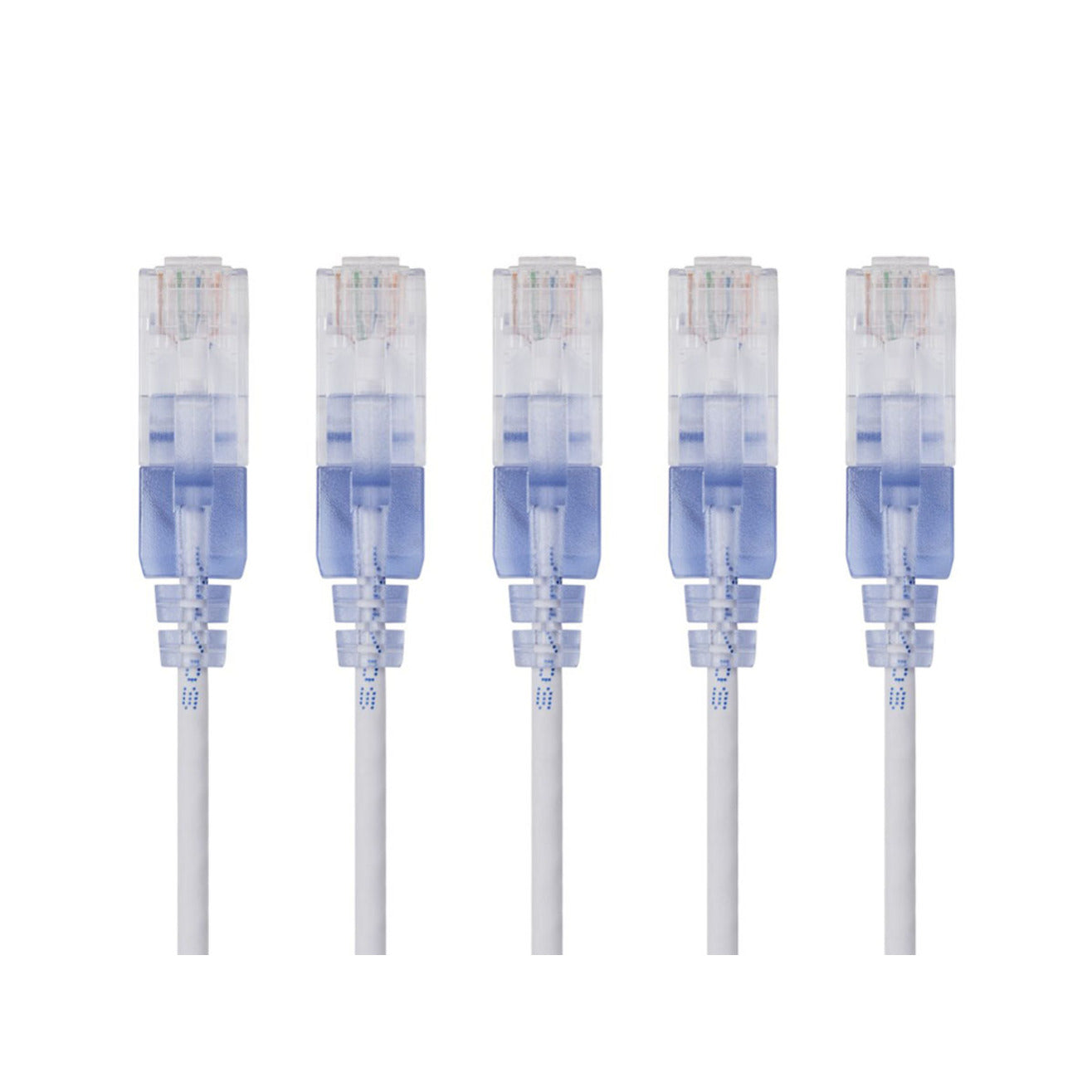 Monoprice SLIM CAT6A CABLE - 5-PACK - 7FT WHITE (15140)