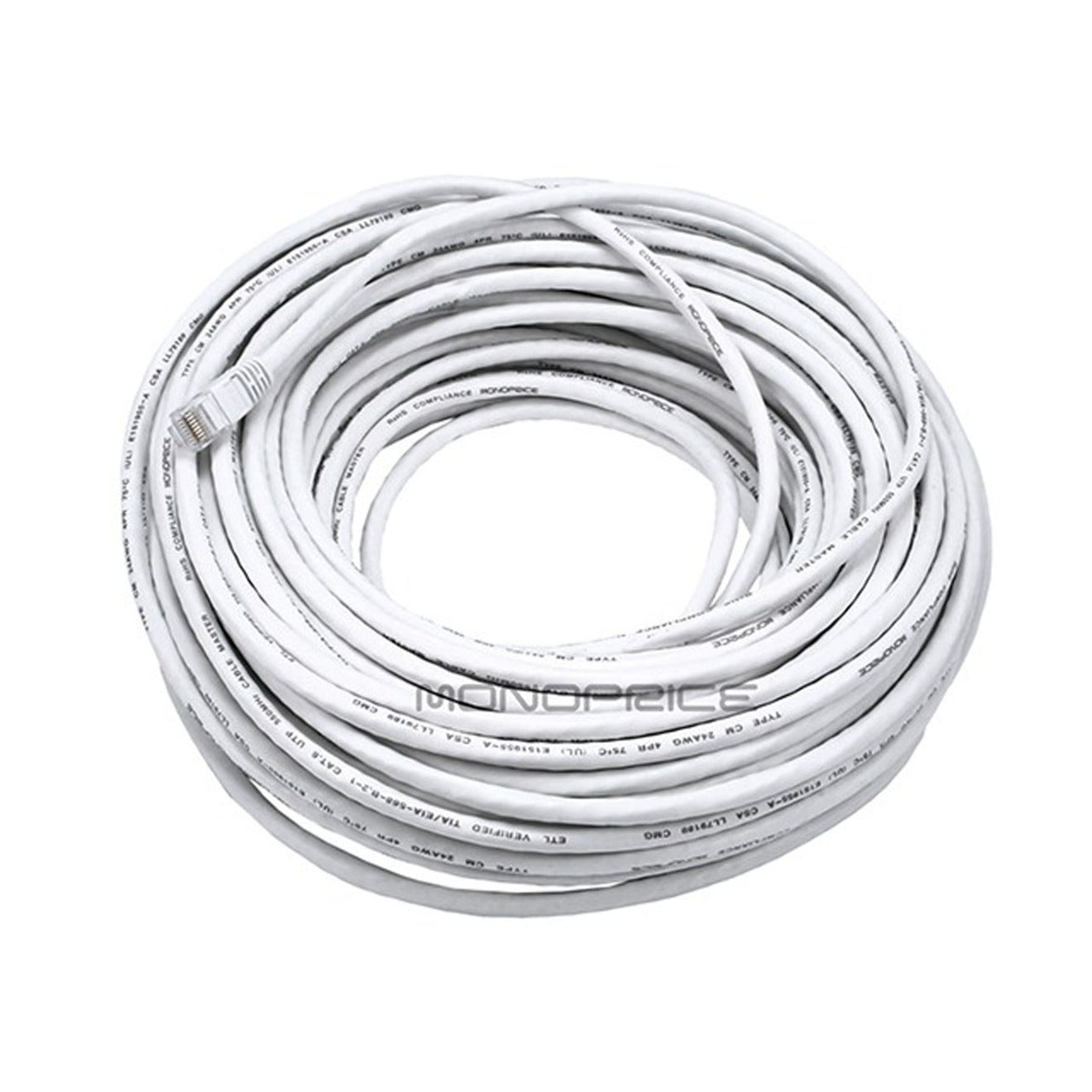 Monoprice CAT5E UTP PATCH CABLE_ 100FT WHITE (148)